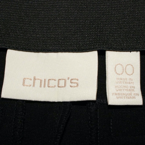 Chico's Pants Size Extra Small Black Wide Leg Sing - Picture 5 of 13